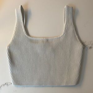 Babaton Sculpt Knit Squareneck Cropped Tank